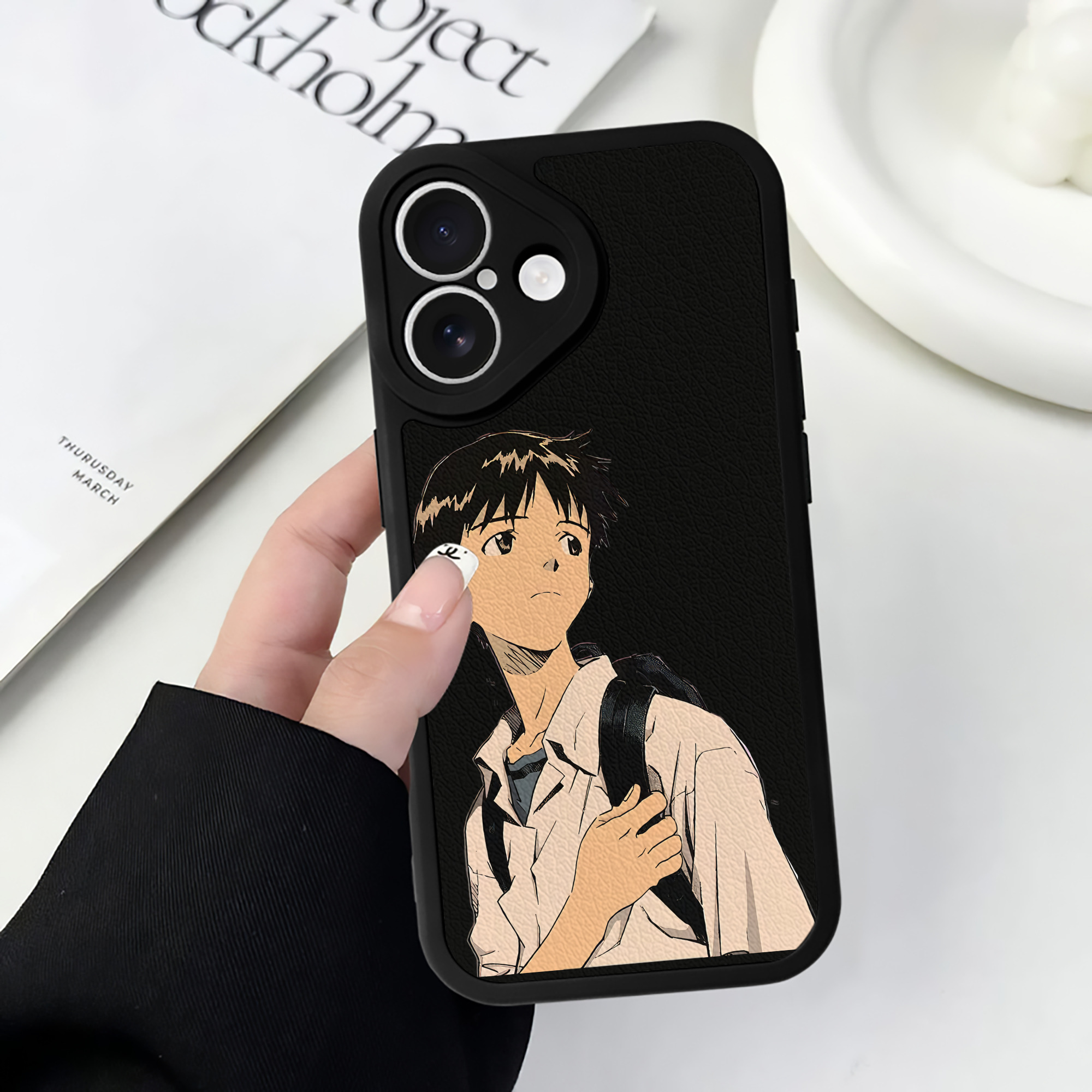（画像用） EVA 新世紀エヴァンゲリオン 【iPhone 16シリーズ対応】シリコンスマホケース（レザー調） 材質：シリコン